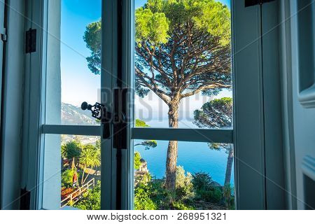 View From Window On Villa Rufolo, Ravello, Amalfi Coast, Italy