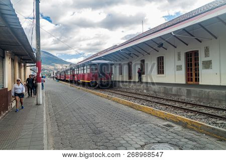 Ibarra, Ecuador - June 28, 2015: Railway Station In Ibarra Town Ecuador