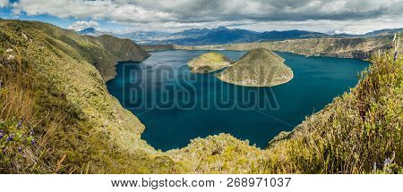 Laguna Cuicocha - Volcanic Crater Lake In Ecuador