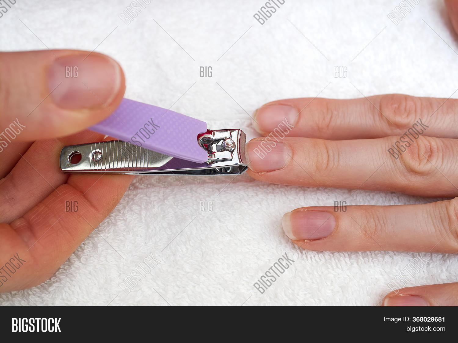 Woman Clipping Nail S Image & Photo (Free Trial) Bigstock