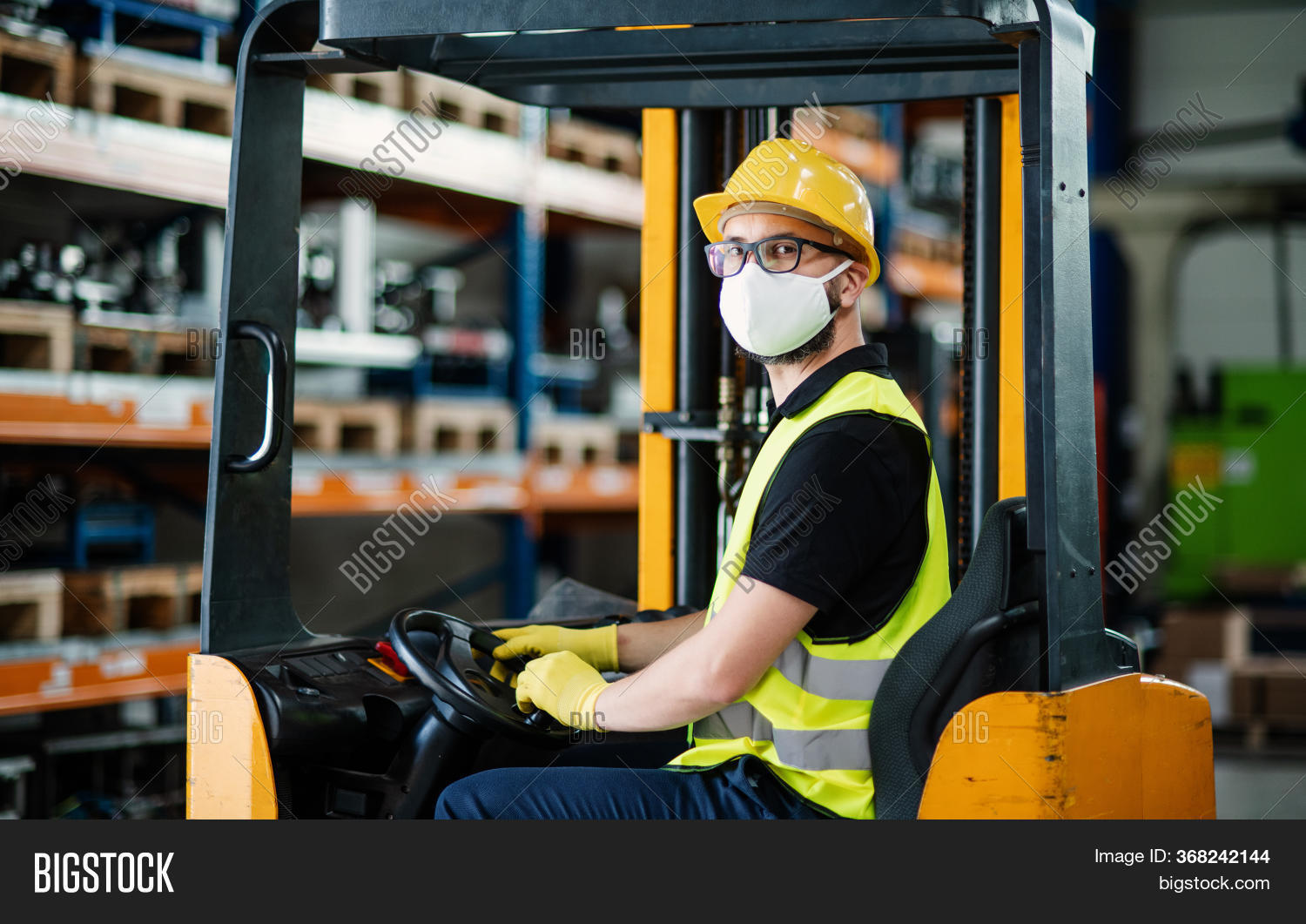 Man Worker Forklift Image & Photo (Free Trial) Bigstock