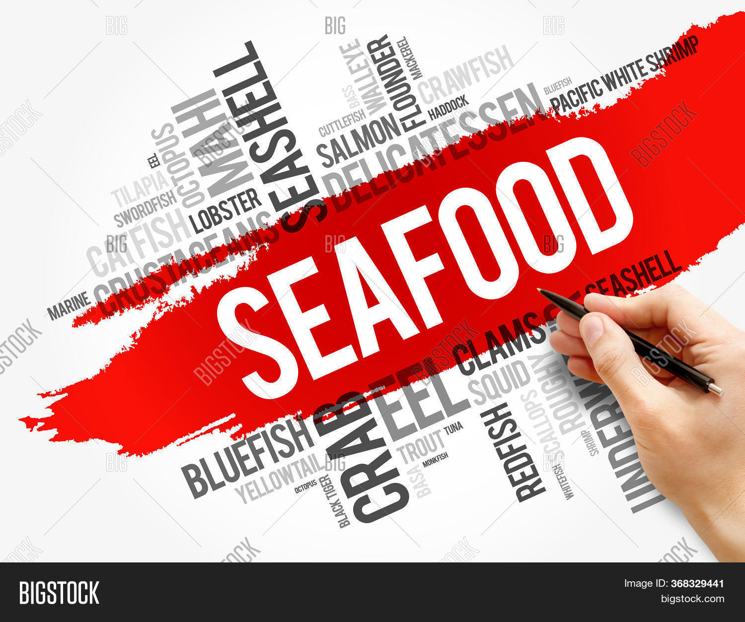 Seafood Word Cloud Image & Photo (Free Trial) | Bigstock