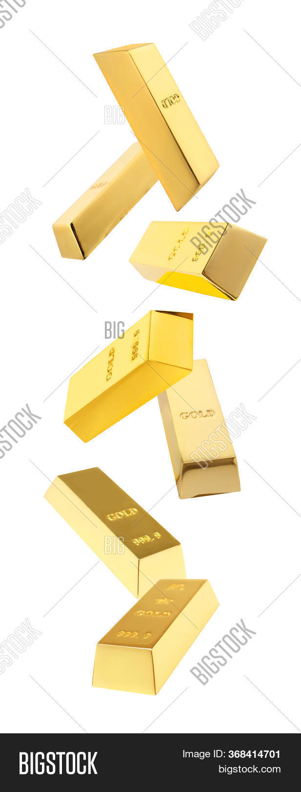 Set Falling Gold Bars Image & Photo (Free Trial) Bigstock