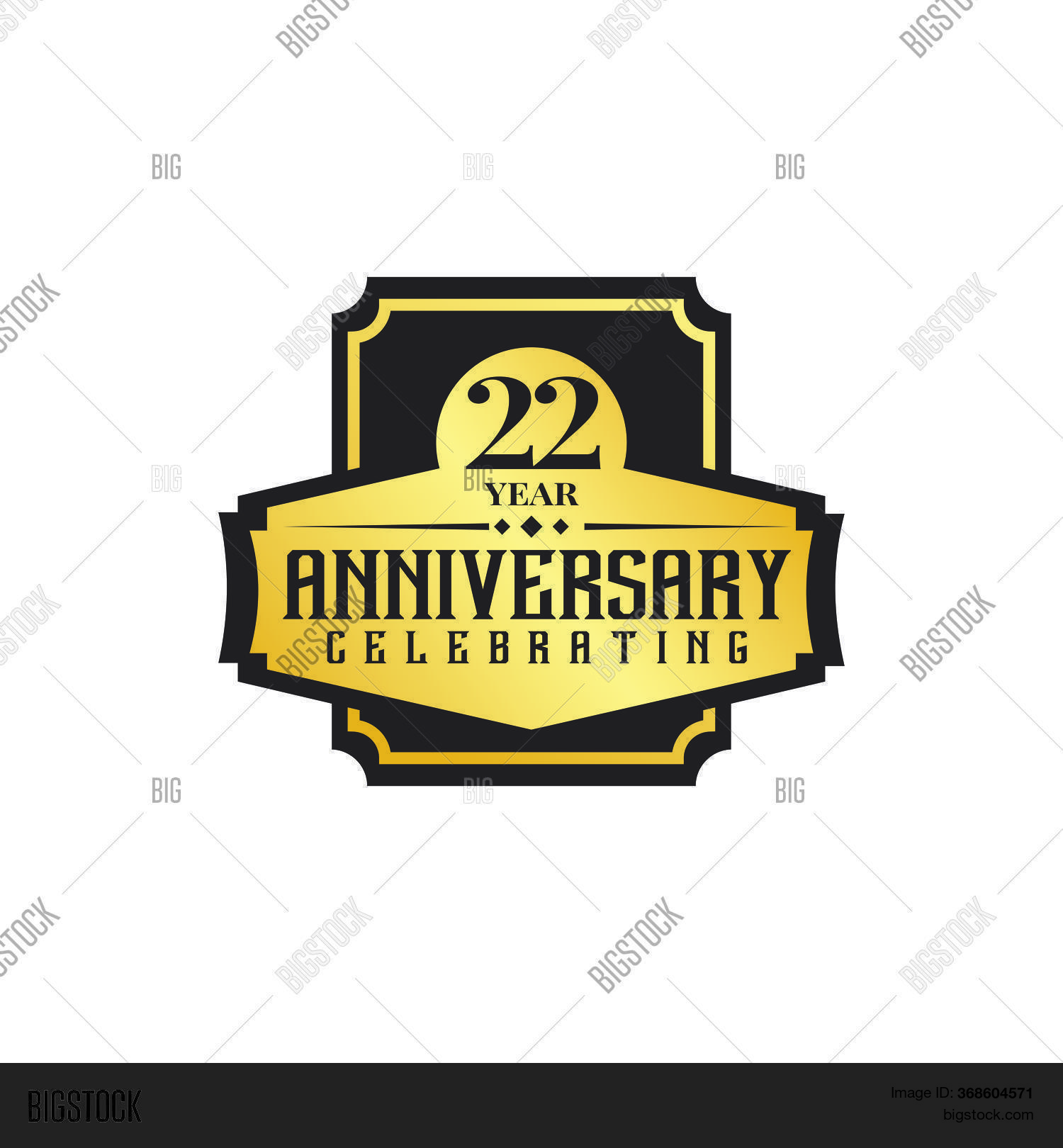 22nd Year Anniversary Vector & Photo (Free Trial) | Bigstock