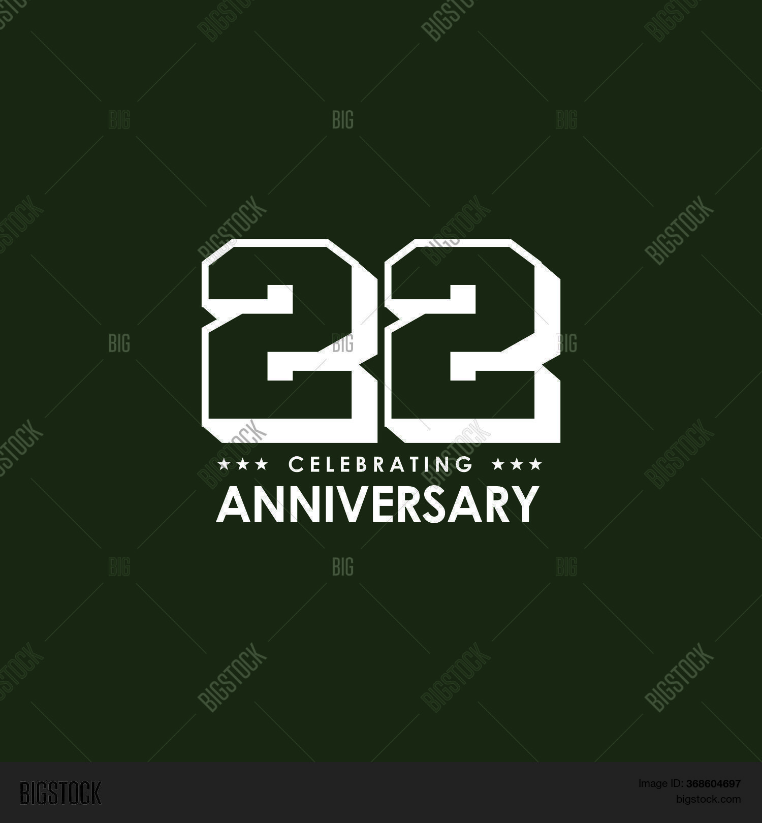 22nd Year Anniversary Vector & Photo (Free Trial) | Bigstock