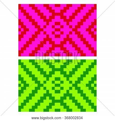 Flat Colorful Beautiful Decorative Ethnic Woven (anyaman) Background Texture 15