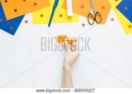 How Easy To Make Paper Adorable Fun Toy Fish With Children At Home. Step By Step Instructions. Hands