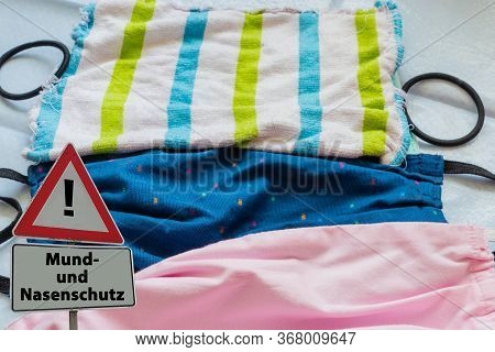 Sign Mouth And Nose Protection German 