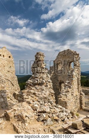 Ruins of Hrusov Castle, Zlate Moravce District, Nitra Region, Slovakia