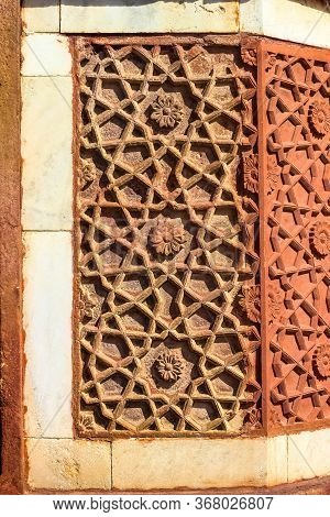 Ancient Carving Buland Darwaza, The 54 Meters High Entrance To Fatehpur Sikri Complex, Uttar Pradesh
