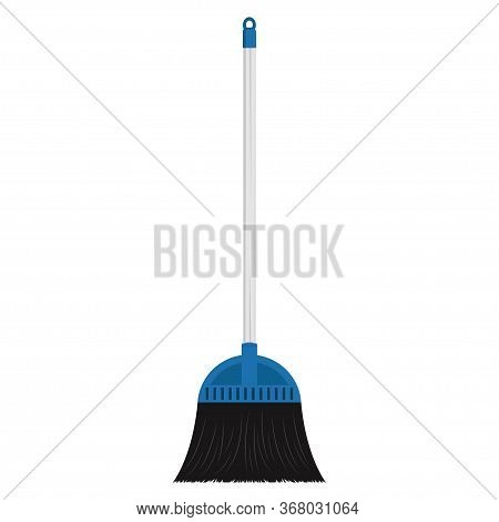 Broom Cartoon Illustration, Vector Design, Isolated On White Background
