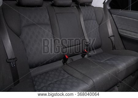 Novosibirsk, Russia - April 02, 2020  Mercedes-benz E-class,comfort Car Inside. Clean Car Interior: 
