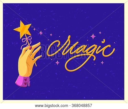 Halloween Poster With Lettering In Vintage