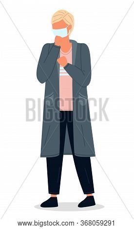 Young Man Wearing Face Medical Mask Standing At White Background. Viral Pandemic. Coronavirus 2019-n