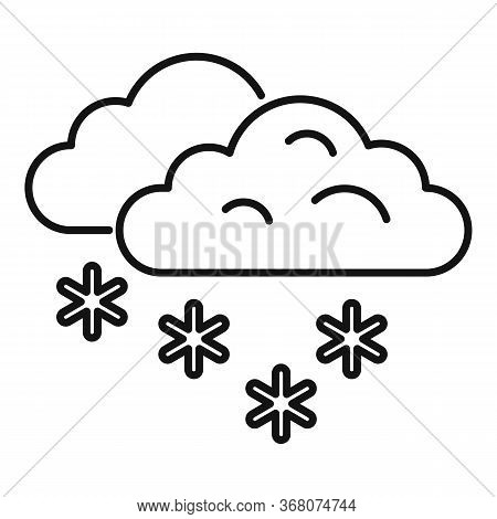 Zero Temperature Blizzard Icon. Outline Zero Temperature Blizzard Vector Icon For Web Design Isolate