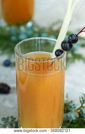 Homemade Fermented Raw Kombucha Tea Ready To Drink. Kombucha Probiotic Drink With Different Flavorin