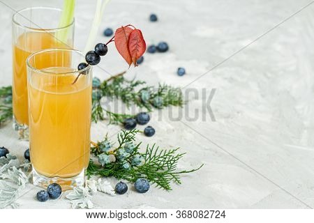 Homemade Fermented Raw Kombucha Tea Ready To Drink. Kombucha Probiotic Drink With Different Flavorin