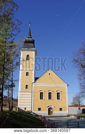 MARIJA GORICA, CROATIA - OCTOBER 02, 2012: Church of the Visitation of the Virgin Mary in Marija Gorica, Croatia
