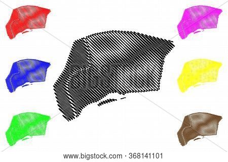Elbasan City (republic Of Albania) Map Vector Illustration, Scribble Sketch City Of Elbasan Map