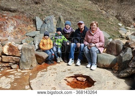 Family Resting In Narzan Valley, Kabardino-balkaria, Russia
