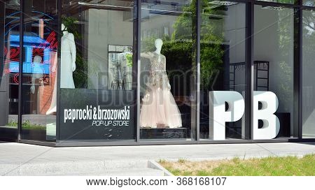 Warsaw, Poland. 26 May 2020. Sign Paprocki & Brzozowski. Company Signboard Paprocki & Brzozowski.