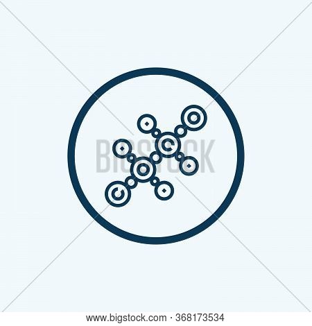 Sociology Molecule Icon. Outline Sociology Molecule Vector Icon For Web Design Isolated On White Bac