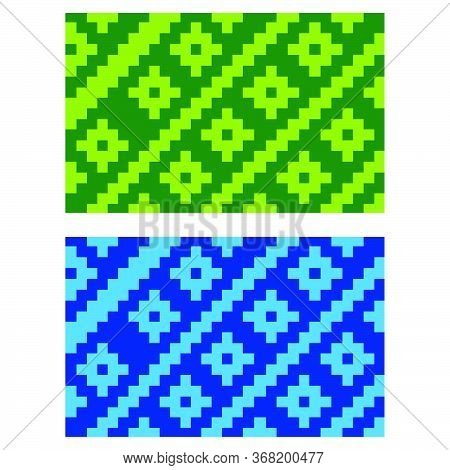 Flat Colorful Beautiful Decorative Ethnic Woven (anyaman) Background Texture 14