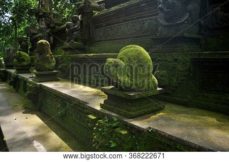 Art Sculpture And Carved Antique Deity Angel God Of Hindu Statue Balinese Style In Mandala Suci Wena