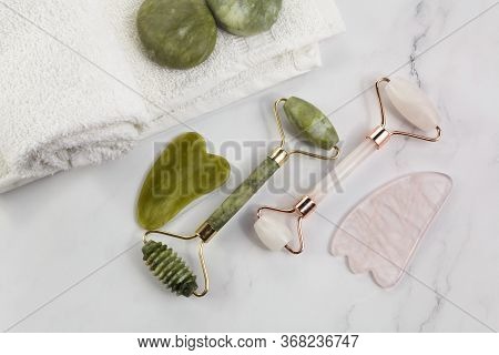 Chinese Guasha For Massage. Spa, Skin Care, Body Treatment. Body Health Care. Medical Tool.