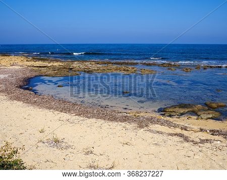 Famous Tourist Attraction Coastal Broadwalk Path Surrounding The Archaeological Park And Part Of Ope