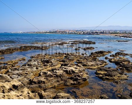 Famous Tourist Attraction Coastal Broadwalk Path Surrounding The Archaeological Park And Part Of Ope