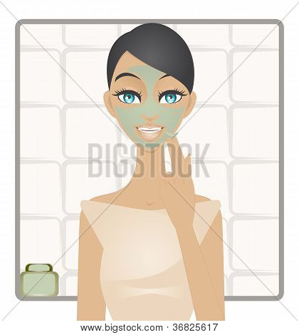 SchÃ¶nheit-grÃ¼n Ton-Maske