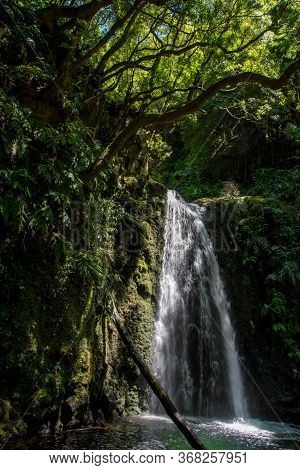 Walk And Discover The Prego Salto Waterfall On The Island Of Sao Miguel, Azores