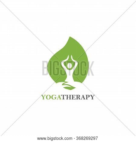 Yoga Therapy Logo Vector And Templates, Green, Frog