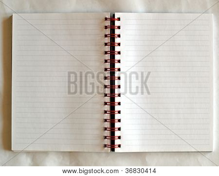 Blank notebook page
