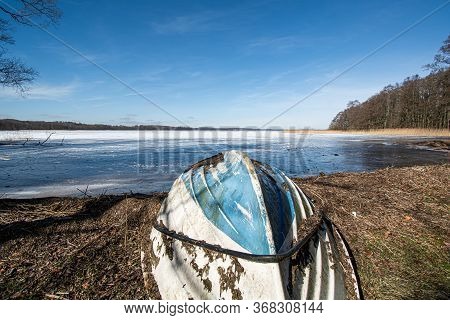 A Crispy Cold Winter Day By A Lake In Scania, Southern Sweden