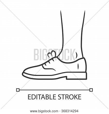 Brogues Linear Icon. Women And Men Leather Oxford Shoes. Stylish Formal Elegant Footwear. Office Fas