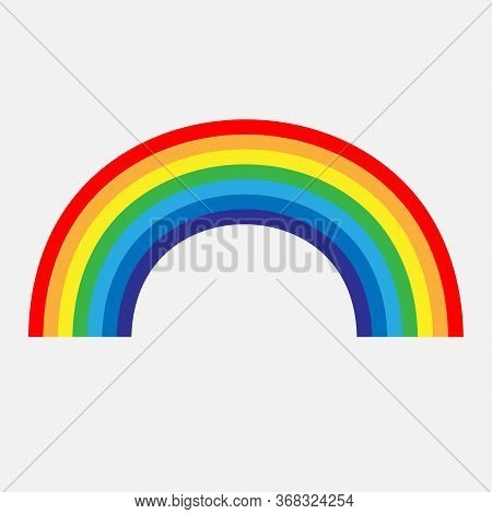 Rainbow Icon. Spectrum Symbol. Stock - Vector Illustration.