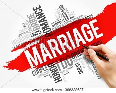 Marriage - Word Cloud Collage, Concept Background