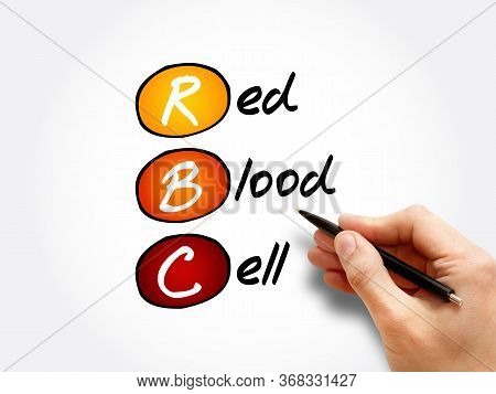 Rbc - Red Blood Cell Acronym, Concept Background
