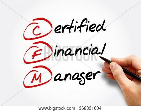 Cfm - Certified Financial Manager Acronym, Business Concept Background