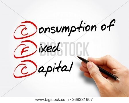 Cfc - Consumption Of Fixed Capital Acronym, Business Concept Background