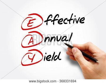 Eay - Effective Annual Yield Acronym, Business Concept Background
