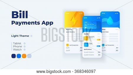 Tax Payment Cartoon Smartphone Interface Vector Templates Set. Mobile App Screen Page Day Mode Desig