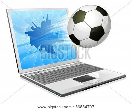Футбол Футбол ноутбук концепции