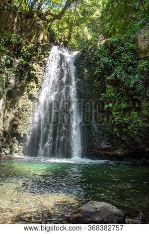 Walk And Discover The Prego Salto Waterfall On The Island Of Sao Miguel, Azores