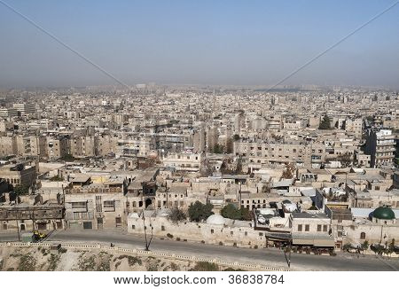 Widok z Aleppo w Syrii
