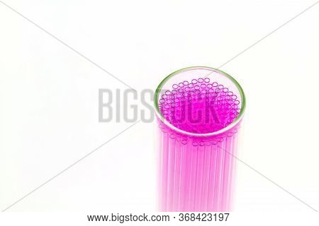 Close Up  Capillary Tube , Medical Equipment On White Background,selective Focus.