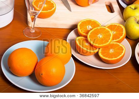 Laranjas frescas saudáveis