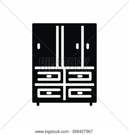 Black Solid Icon For Furniture Garniture Collection Wardrobe Interior-design